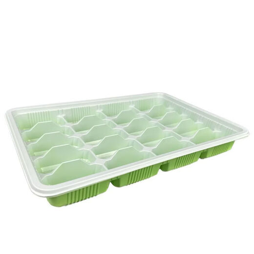 HKML disposable dumpling box food grade commercial takeaway thickened packaging box refrigerator frozen dumpling disposable wonton box 15 grid transparent dumpling box 50 sets