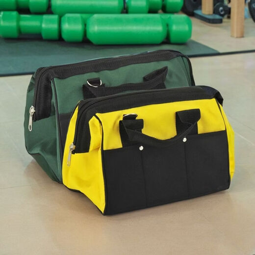 Yong Huan Men's Repair and Installation Storage Bag Tool Bag Portable Canvas New Style Plastic Bottom 16 Inch Green Black Model