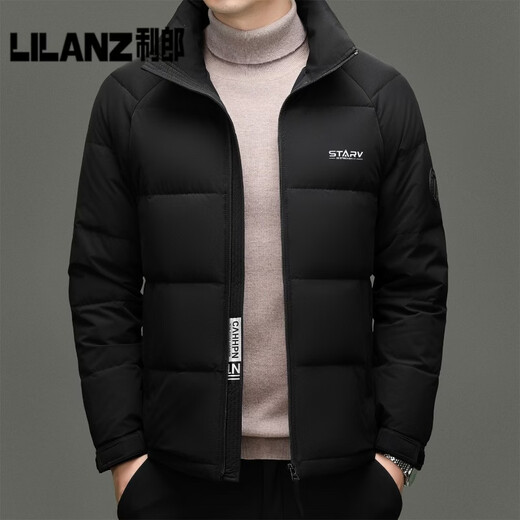 利郎高端轻奢立领羽绒服男冬季新款时尚休闲加厚保暖防寒面包服外套潮 卡其 14XL (180)