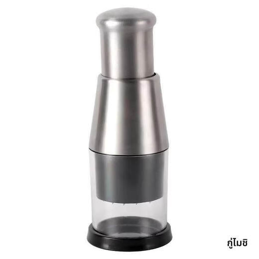 ZFEN Germany imported quality garlic press 304 stainless steel kitchen household garlic blender to pound garlic, chop and mince, upgraded version_stainless steel pat knife, black