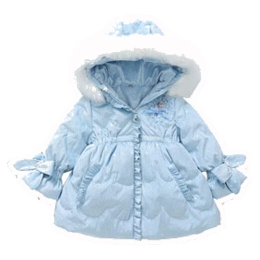 G.duck Princess Elsa Children's Down Jacket Girl Baby Frozen Lolita Winter Wear Mid-Length Thickened Slim Jacket Elsa Down Jacket 100 Recommended age 2-3 years old cm