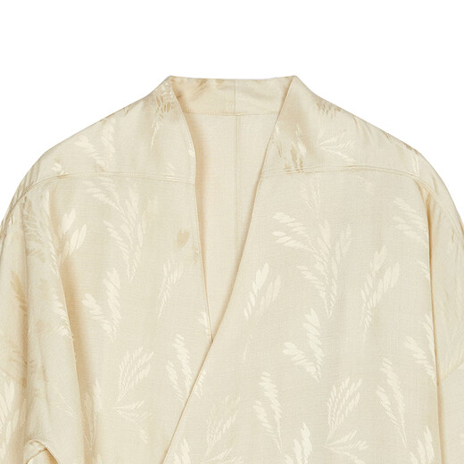 LESS Shopping Mall Same Style/CNY Series 2026 Spring New Chinese Jacquard Silk Shirt for Women 2Q2213640 110 Beige XS