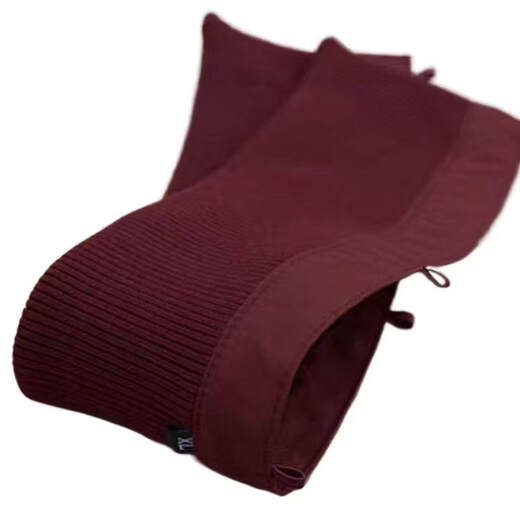 Jingga Knitted Cotton Clothes Anti-Dirty Collar Sticker Removable Wool Decorative Collar Versatile Down Jacket Threaded Protective Cover Thick Brown xL Length 52cm Height 9cm_Black Anti-Dirty Collar