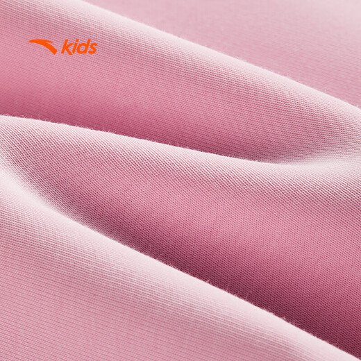 Anta children's sweatshirt girls' 26 new year style red pony print cute hooded pullover 362619723S Sakura Pink-1 120