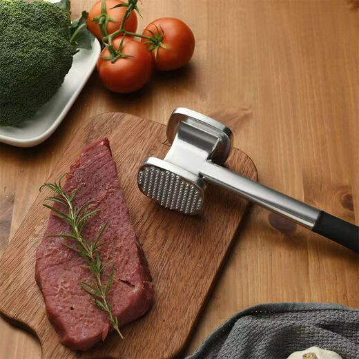 Ketel bright meat hammer, meat hammer, steak hammer, meat hammer, meat loosening hammer, tendon breaker, household meat loosening needle, double-sided meat tenderizer, large double-sided meat hammer, thickened and can be hung