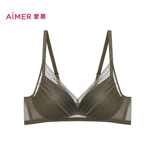 Aimer Fuye Tingfeng 3/4 thin mold cup bra AM17C581 Cangcha Green A9E 75B