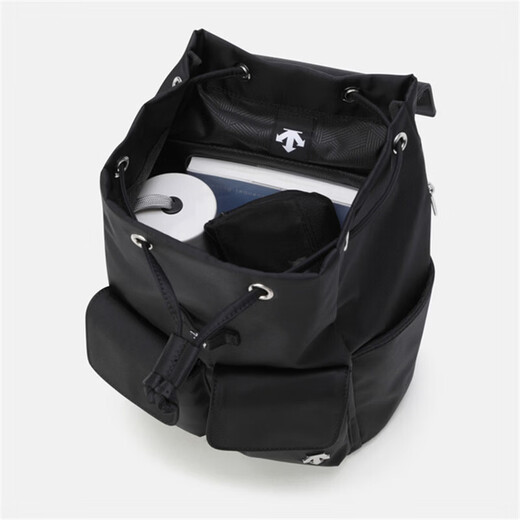 DESCENTE Women's Bag 26 New Women's Mini Backpack Large Capacity Commuting Versatile Computer Bag Student Backpack Black/BLACK