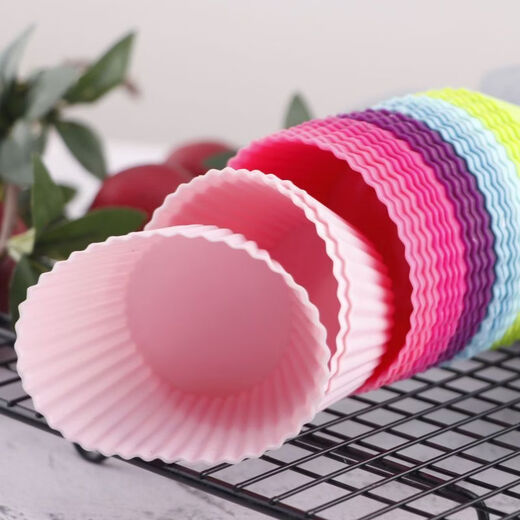 Fantasy Cake Mold Masu Cup Cake Cup Tart Silicone Mold Hair Cake Rice Cake Steamed Cake Mold Household High Temperature Resistant Masu Cup 1 Pack Random Color Food Grade Silicone Material