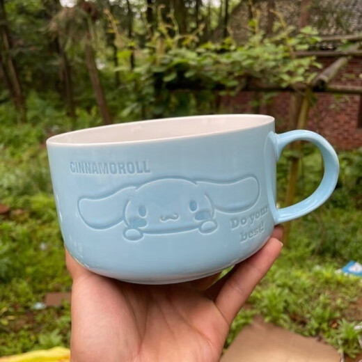 Tuojin 0019 Jade Gui Dog Instant Noodle Bowl Large Capacity Slightly Flawed Ceramic Rice Bowl Big-Eared Dog Lunch Box Dormitory Cartoon With Handle Main Image