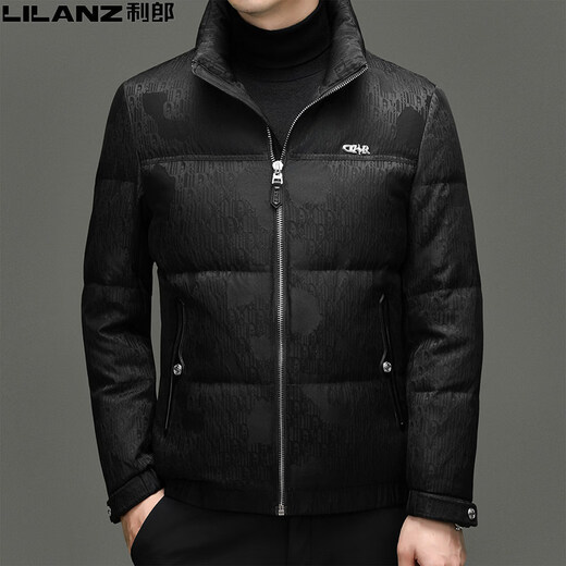 Мужской зимний пуховик нового национального стандарта в том же стиле в торговом центре Lilang, повседневный утепленный мужской теплый мужской воротник-стойка среднего и молодого возраста, черный M 170 (100-120Jin Jin равен 0,5 кг)