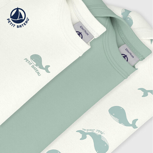 PETIT BATEAU 2026 spring and summer new product French sailing children's clothing baby crawling clothes 3-piece A0FOJ multi-color A0FOJ99 90cm