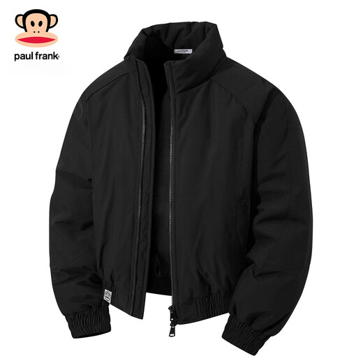 Big mouth monkey (paul frank) American flight jacket men's 2025 autumn and winter new style casual warm velvet jacket jacket clothing black official authentic XL recommended 160-180Jin Jin equals 0.5 kg