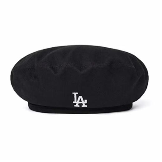 NEW ERA Solid Color Design Cotton Beret Unisex Couple Style Black Default XL L-