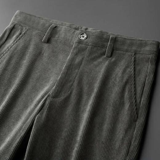 NASAOVER Pantalones de pana de alta gama para hombres de lujo ligeros Estilo otoño e invierno más pantalones de pierna recta de negocios cálidos de terciopelo Pantalones de hombre de marca Azul de alta gama Retornable con seguro de envío más terciopelo 33 Recomendado 130-140 Jin Jin equivale a 0,5 kg