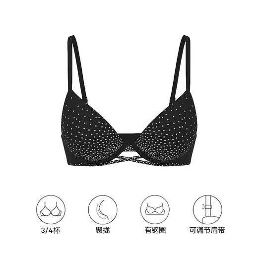 Victoria's Secret Victoria's Secret Fashion Show Series Shiny Rhinestone Decorated 3/4 Cup Push-Up Bra Gift 74Q6 Paint Red 11275950 75B (34B)