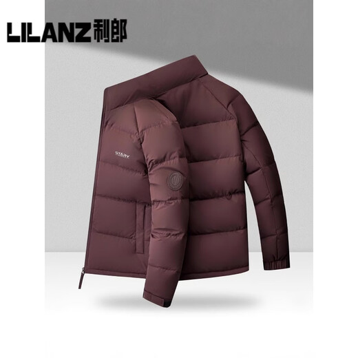 利郎高端轻奢立领羽绒服男冬季新款时尚休闲加厚保暖防寒面包服外套潮 卡其 14XL (180)