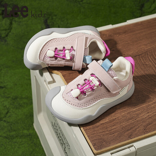 Lee children's shoes spring new children's breathable running shoes girls outdoor sports shoes anti-skid shoes for boys pink 28 recommended foot length 173mm