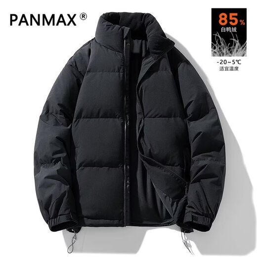PANMAX new winter thickened warm stand collar down jacket windproof warm fashionable casual men's jacket black S recommended 80-100Jin Jin equals 0.5 kg