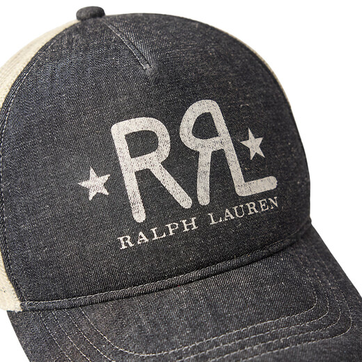 RRL Unisex Spring 26 RRL Ranch Logo Denim Trucker Hat RL95627 001-Multicolor ONE