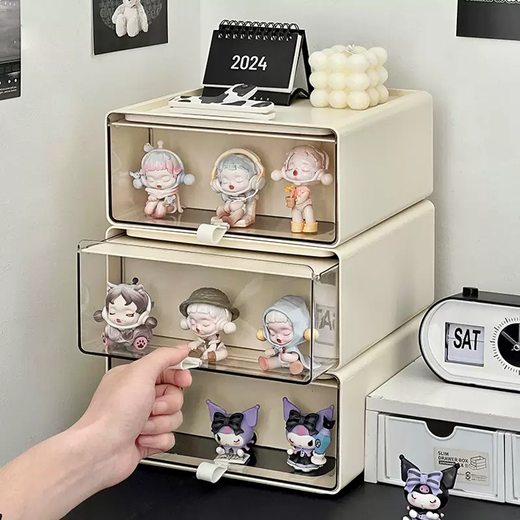 Yusen Yiyake display cabinet storage box transparent box desktop drawer-type blind Mart ornaments hand-made power rack storage bubble (five-layer display and storage) thickened and no odor (five-layer display and storage) thickened and no odor