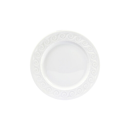 BERNARDAUD France imported Louvre series dinner plate European style pure white tableware flat plate soup plate housewarming couple gift volute corrugated flat plate 19cm