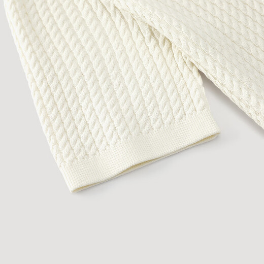 OVV2026 new spring and summer women's silk-cotton blended round neck casual and comfortable short-sleeved sweater ivory white S