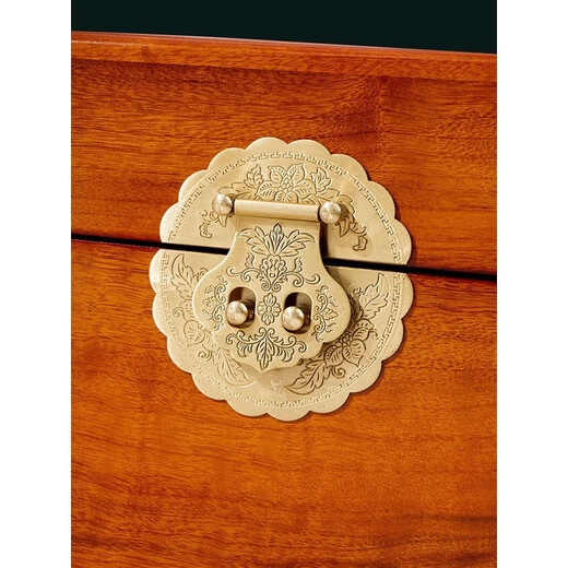 Fantasy wood box calligraphy and painting wedding dowry storage storage suitcase large special price wood color 23x15x13 (no lock included)