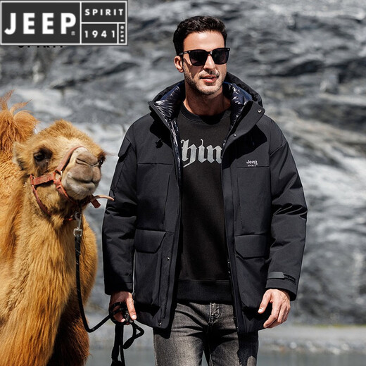 JEEP SPIRIT Jeep новая мужская пуховая куртка осень-зима утолщенная с капюшоном уличная холодная куртка мужская черная M