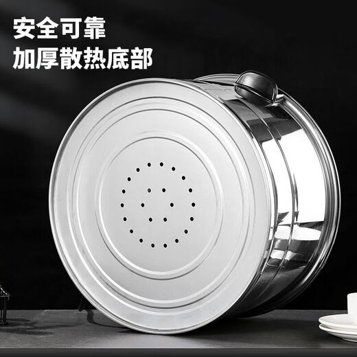 Tuojin German quality stainless steel electric steamer, electric steamer, desktop electric steam oven, steamer, rice steamer, wooden barrel, single hole plate, hole spacing 16cm, 2800W 35cm