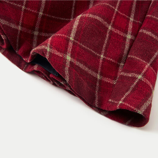 Disney Retro Tartan Girls Skirt 26th Autumn and Winter Christmas Style Umbrella Skirt New Year Red Versatile A-Line Skirt 120