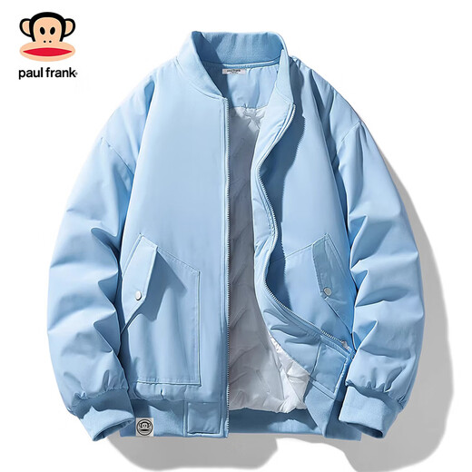 Paul Frank Hong Kong Style Retro Casual Cotton Clothes Men's 2026 Spring New Loose Comfortable Trendy Brand Versatile Warm Fashion Tops Burgundy Cold Warmth M Recommended 90-120 Jin Jin equals 0.5 kg