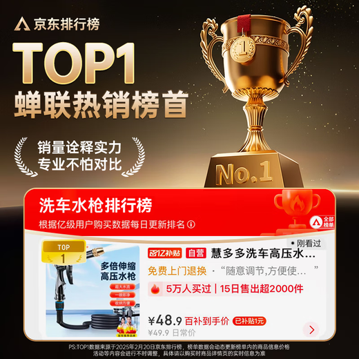 Huiduoduo car wash water gun sprays high-pressure powerful flushing ground-connected taps and pressurized air-conditioning cleaning special sprayers