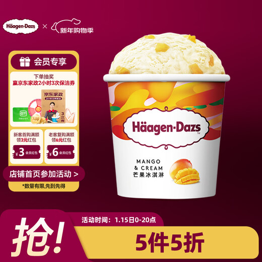 Haagen-Dazs classic mango flavored ice cream 100ml/cup ice cream