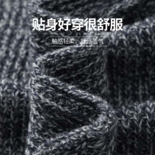 Wirpta high-end brand 100 pure wool sweater men's spring and autumn new half turtleneck sweater heavyweight thickened warm slim base iron gray thickened (spot Suda) L 110