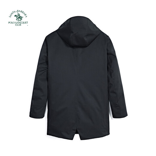 圣大保罗男装立领可脱帽中长款羽绒服秋冬款合身版型防风保暖羽绒外套男 黑色Z9 XL (52)180/96B