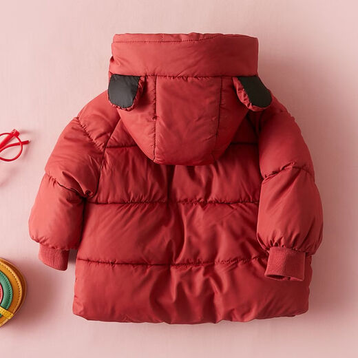 October Mommy New Year Clothes for Boys and Girls, Cotton Clothes, Padded Jackets, Baby Warm Cotton Jackets, Winter Jackets, Pink PC2 100