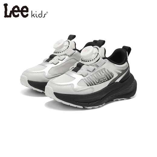 LEE KIDS children's sports shoes men's and women's running shoes 26 spring new running shoes non-slip wear-resistant casual shoes silver gray 26 inner length 17.3cm suitable for feet 16.3-16.8cm