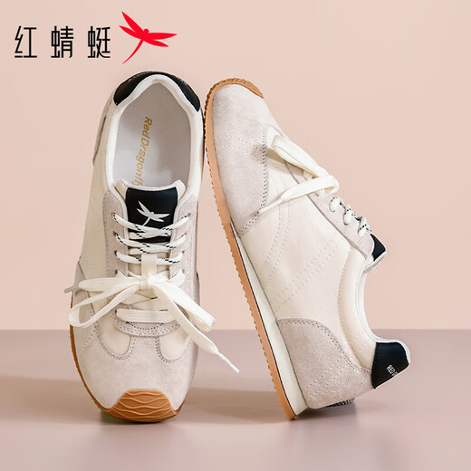 Red Dragonfly Sports Casual Shoes Women's Shoes Moral Training Shoes 2026 Spring New Thick Sole Inner Heightening Small Travel Shoes Running Shoes Mi/Black 40