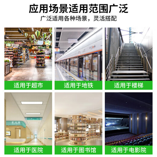 Safety exit fire sign escape emergency self-luminous luminous no-plug evacuation sign fluorescent indicator light safety exit emergency 90 minutes color steel model