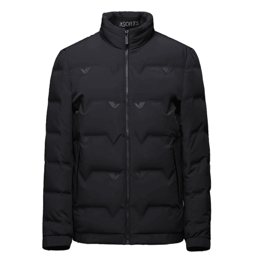 LILANZ White Goose Down Down Jacket Men's Short Lightweight Warm Stand Collar Winter Casual Jacket Middle-aged Jacket Black M 170