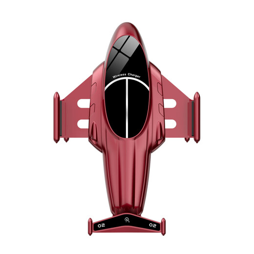 Shantou Lincun's new magic clip air outlet smart car wireless charger bracket navigation rechargeable bracket car supplies silver (without suction cup)