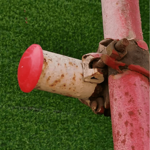 Hejiangong Steel Mushroom Cap Steel Pipe Plug Rebar Wire Head Protective Sleeve Threaded Rebar Protective Cap Mushroom Cap Steel Pipe 18-816 Steel Bar Selection 500 Pieces Red and Yellow Colors Random