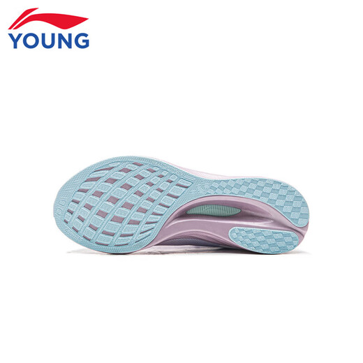 Li Ning Children's Spring and Summer Feiyun 3丨Reflective Running Shoes Youth Style Soft Breathable Low-top Casual Sports Shoes Standard White/Condensation Purple-2 33