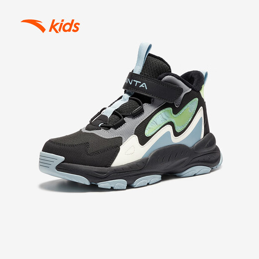 Anta children's cotton shoes winter shoes short boots plus velvet boys snow boots cotton boots big children's sports shoes A312346922J