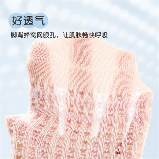 Nido Bear Children's Socks Girls Summer Thin Breathable Mesh Baby Socks Six Pairs Baby Socks Cute Girls AW2414 Large Mesh 6 Pairs 5-7 Years Old (Suitable for Feet Length 16-18cm)