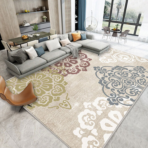 Fantasy woven blended long carpet silicone bottom home living room sofa bedroom floor mat simple Chinese style 17 120x160 cm