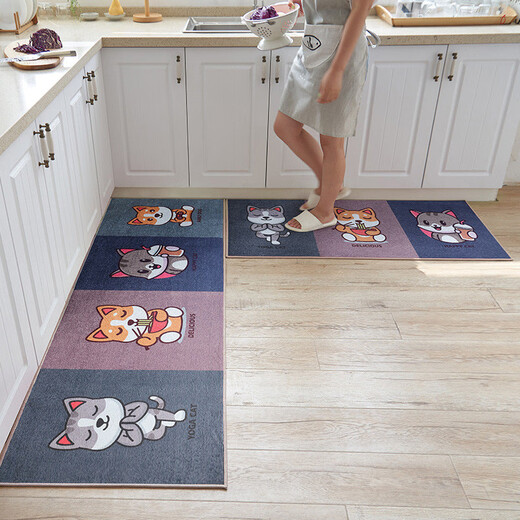 Fantasy Kitchen Floor Mat Oil-proof and Waterproof Home Customized Doorway Water-Absorbent Oil-Absorbent Dirty-Resistant Mat Foot Mat Long Non-slip Carpet Resting Boss 45x120cm Sliding Door Kitchen