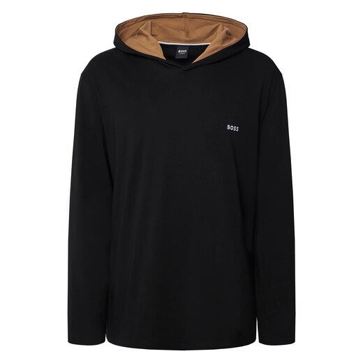 BOSS Black Label Men's Fashion Simple Casual Hooded Sweatshirt 50515306 10259900 Black 2 S