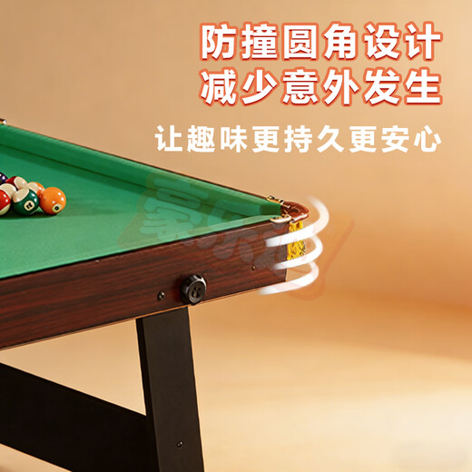 Holodi billiard table home small children's table tennis table three-in-one foldable indoor large pool table birthday gift 160cm red leather model - without wheels three-in-one foldable