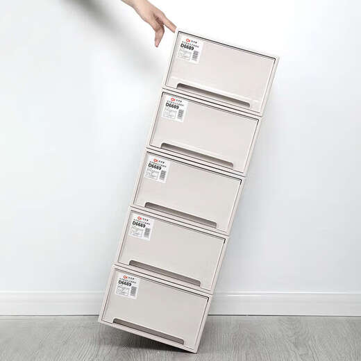 Yusenyi thickened shoe box storage box solid drawer-type dust-proof shoe plastic shoe box shoe cabinet simple shoe rack without assembly 6 pieces (can be stacked) shopkeeper recommended 28x36x16.6cm